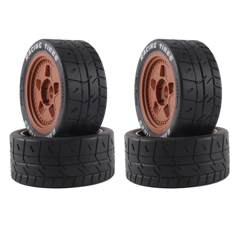 4Pcs 100X43mm Wheel Tires Tyre 17Mm Hex For 1/7 Arrma Infraction Felony ZD Racing EX-07 EX07 RC Car Upgrade Spare Parts