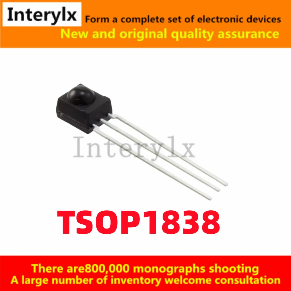 10Pcs/Lot Original direct plug-in TSOP1838 TSOP 1838 Photoelectric sensor slot type photoelectric switch
