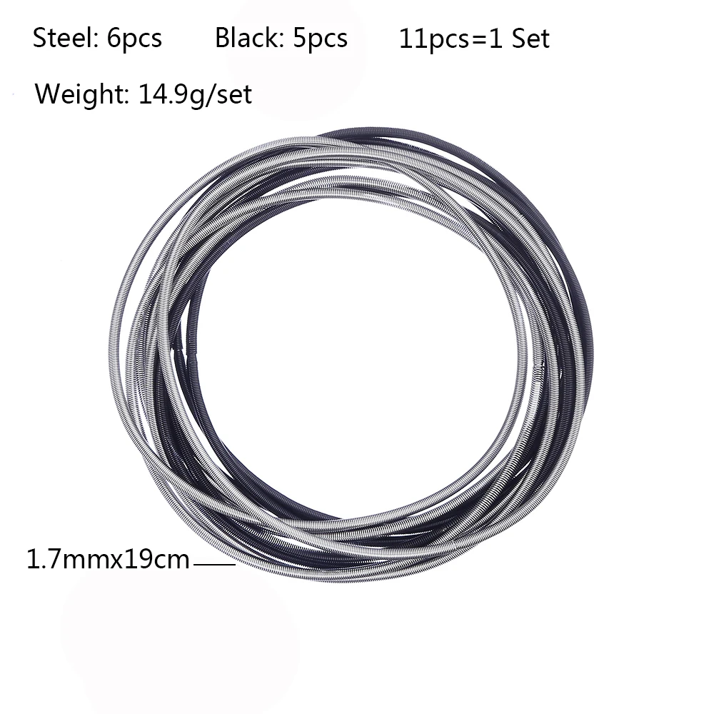 Classic Guitar String Annular Charm Jewelry Unisex Gift Metal Stainless Steel Waterproof Mixed Color Spring Expandable Bracelets