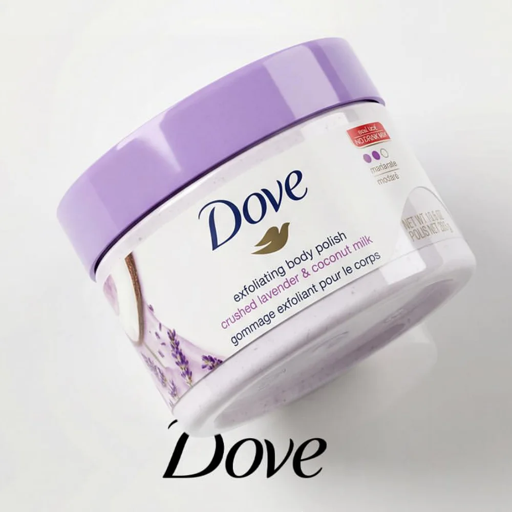 Dove Moisturizing Exfoliator for Dry Rough Skin Exfoliating Creamy Dense Texture Body Scrub Multi Fragrance Skin Care for Body