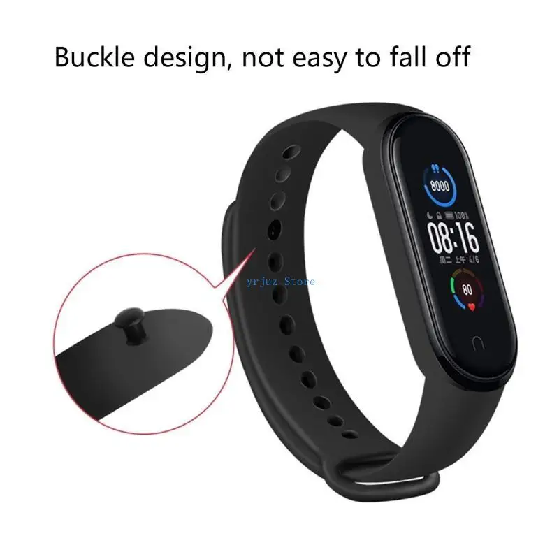

583D Quick Release Smartwatch Straps Washable Silicone Wristbands Bracelets for Mi Band 6 5 Watch Accessories