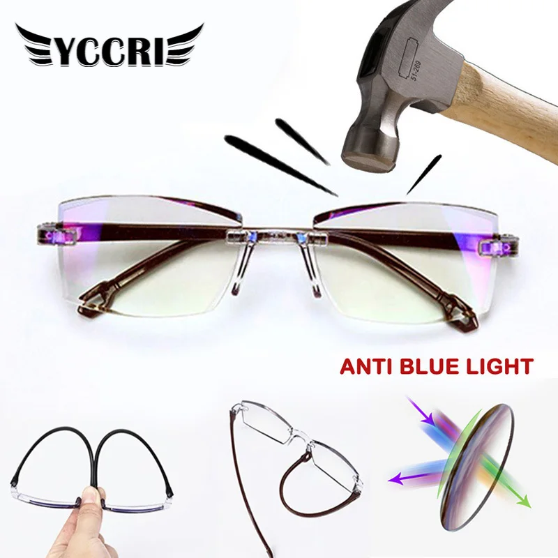 Reading Glasses Men Anti Blue Light Eyewear Glasses 2022 Presbyopia Glasses Women\'s Prescription Glasses with Degree 0 To +4.0