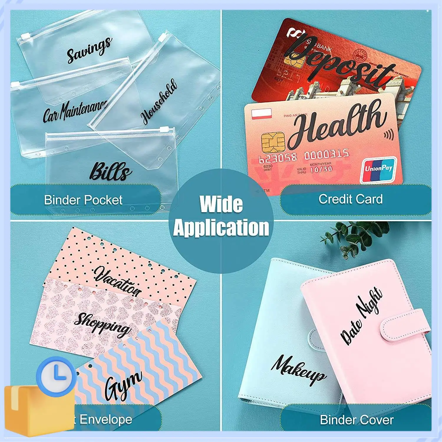 Popular A6 Binder Pockets Zipper Folders With Cash Envelope Labels Stickers Budget Envelopes Labels For Budget Finance Planners