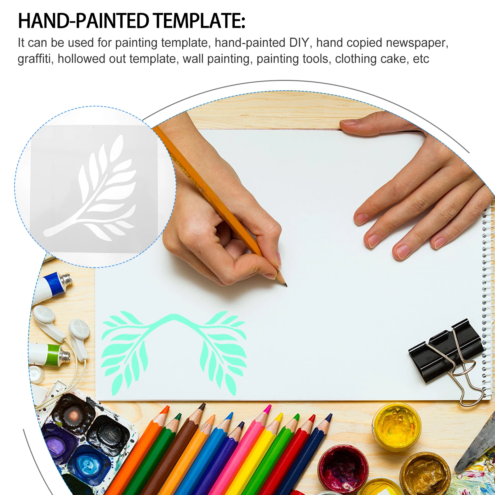 

12pcs Hollow Leaf Stencils Painting Templates for Kids Art Templates Safe PET Material Gift Idea Student Supplies