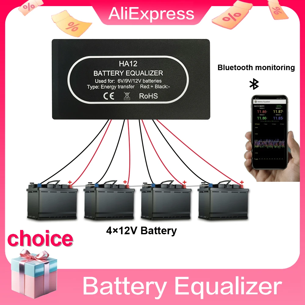 Nuovo equalizzatore di carica della batteria 24 v48v HA11 o HA12 tipi di scarica di carica del bilanciamento opzionale Monitor Bluetooth a lunga