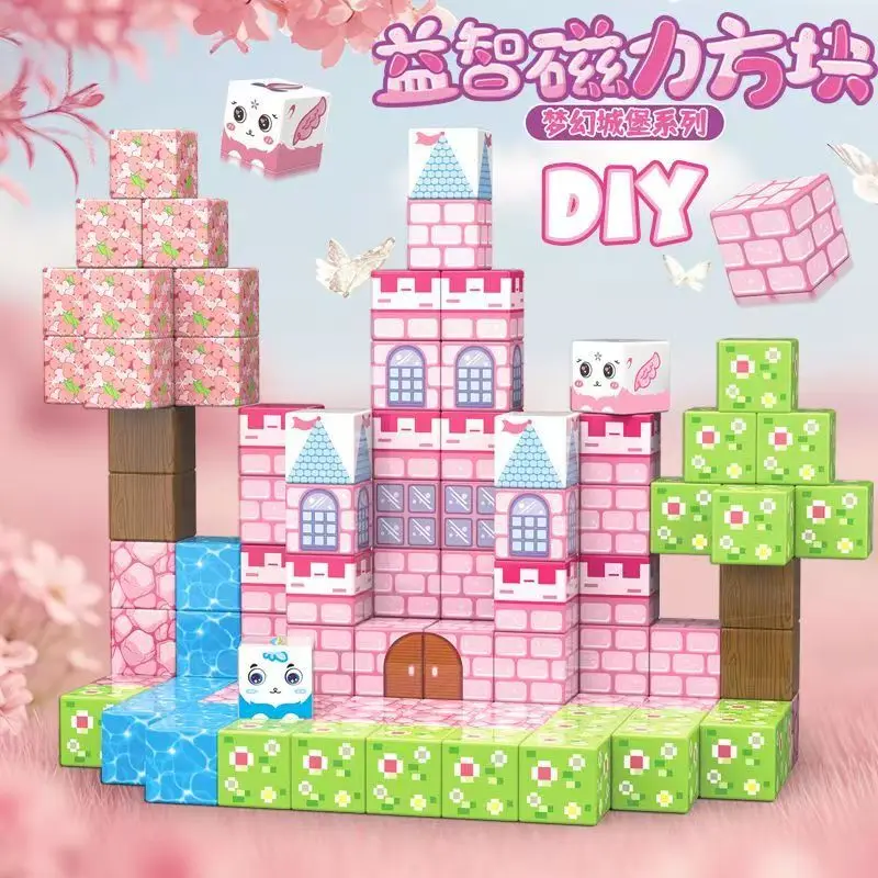 DIY magnetic building set with magnetic particles - an educational toy for children of both boys and girls