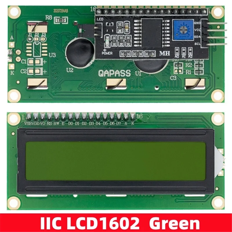 Modulo display LCD1602LCD + PCF8574 Scheda di espansione Centralino IIC/I2C Schermo blu Schermo giallo verde