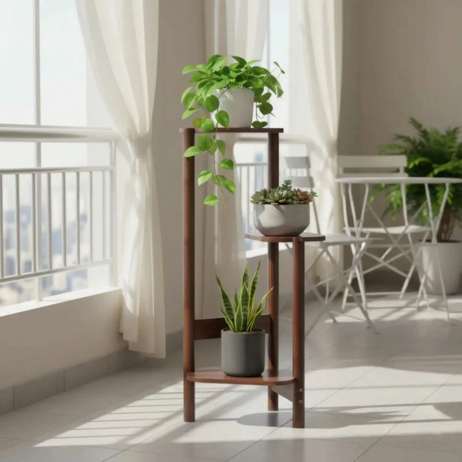 

Bamboo Plant Stands For Indoor Plants, Tall Plant Stands For Corner Plant Shelf Multiple Flower Holder For Indoor Outdoor Garden