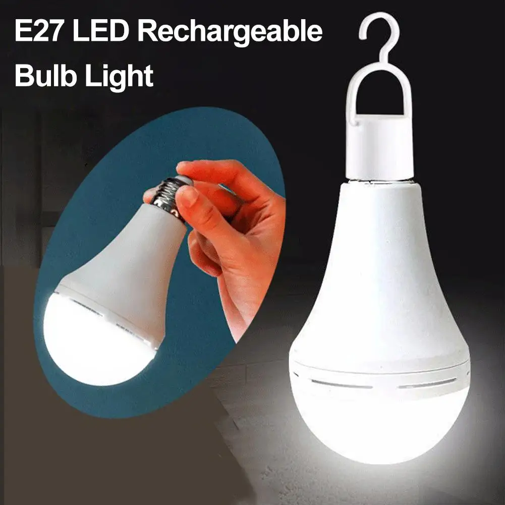 LED Emergency Light Bulb Super Bright Energy-saving E27 Screw Light Bulb Power Outage Automatic Lighting Charging Light Bulb