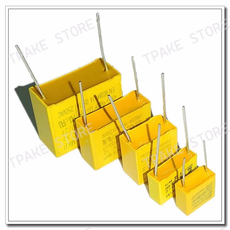 MKP 275VAC X2 Safety Capacitor 0.01uF 0.022/0.033/0.047/0.068/1.5/2.2UF 104K 223K 333K 474K 155K 225K INTERFERENCE SUPPRESSION