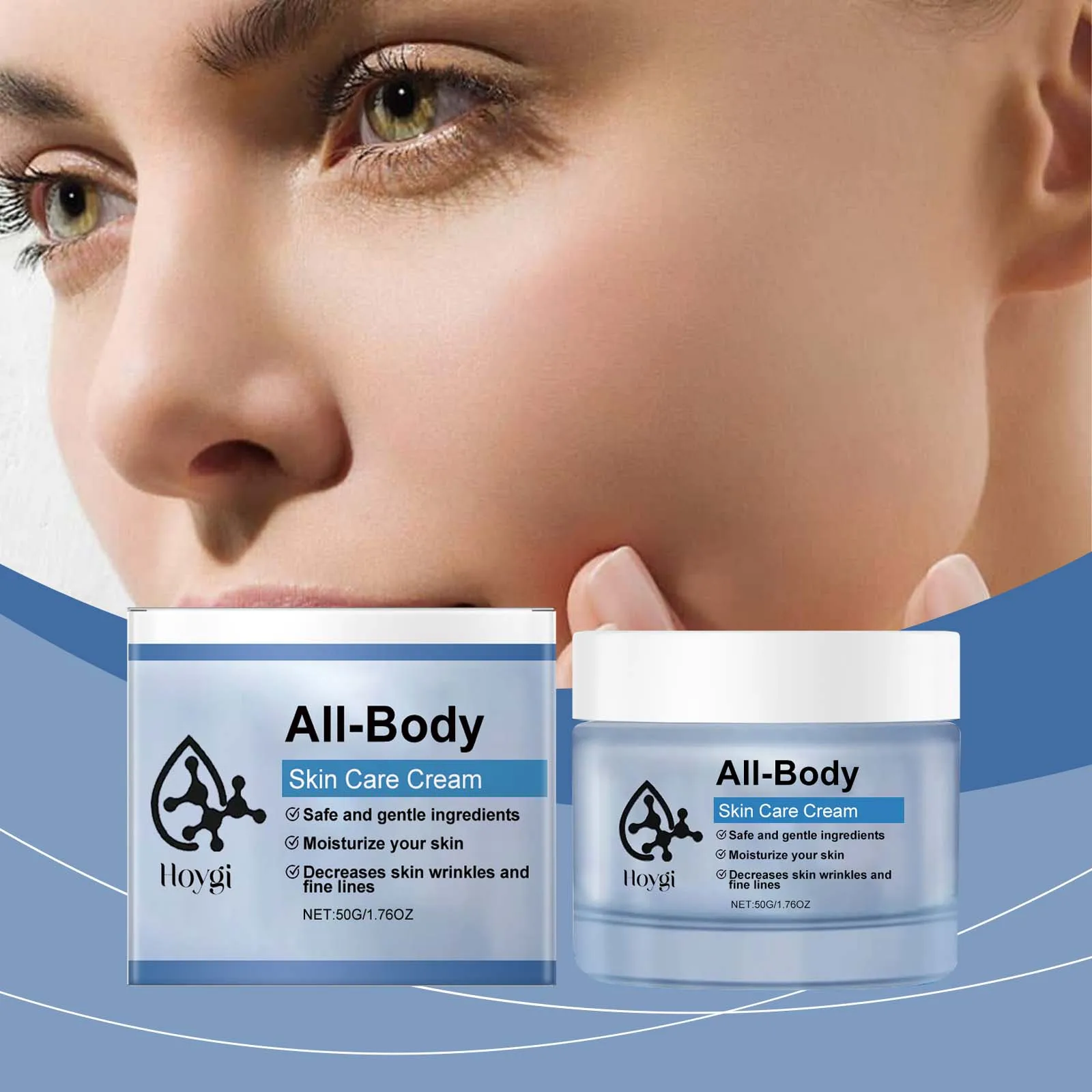 "كريم العناية ببشرة الجسم بالكامل - ترطيب عميق ومضاد للتجاعيد للوجه والجسم - آمن للبشرة الحساسة - 500 جرام/1.76 أونصة"