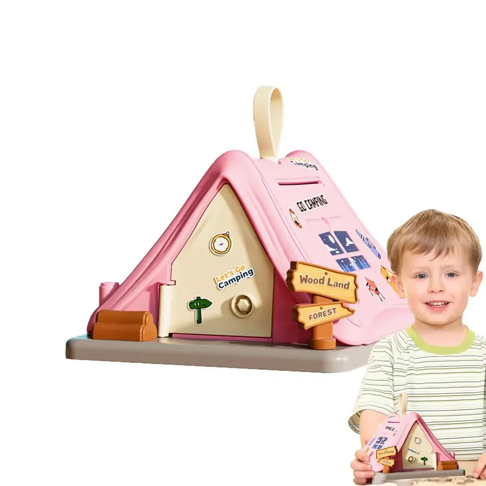 Tent Spaarpot Speelgoed Leuke Cartoon Huis Kassa Munt Geldbesparende Opslag Spaarpot voor Kinderen Onderwijs Pretend Ply Speelgoed voor Kind