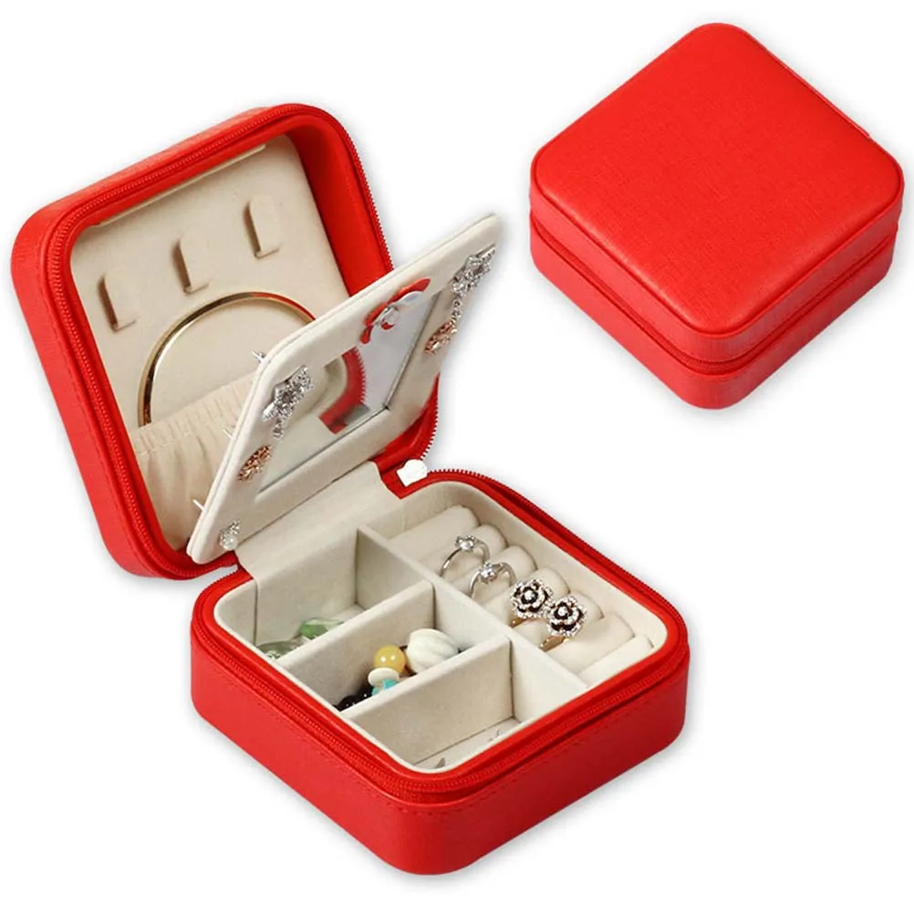 Travel Jewelry Pouch Holder Small Case Jewellery Boxes Traveling Size Organizer