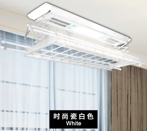 Smart retractable wall mounted adjustable balcony cloth hanger hanging rack for drying cloths ceiling