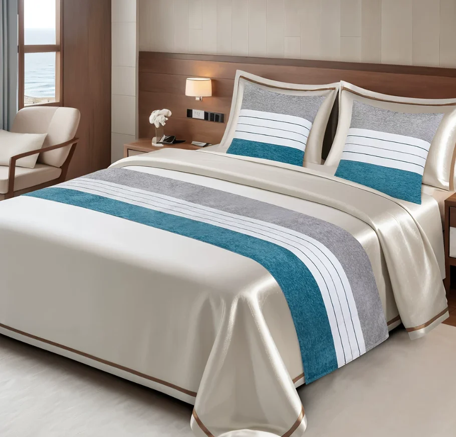 Bed Runner for Homestays, Guesthouses & Hotels, Bedding Bed Cover, Modern Minimalist Hotel Style Decorative Bed Strip