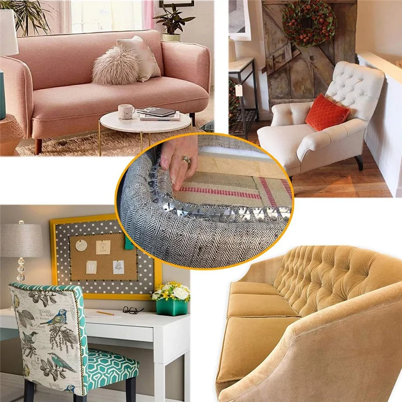 

ABVT-Upholstery Metal Flexible Tack Strip Supplies Curve Ease Grip For Furniture, Chairs, Sofa