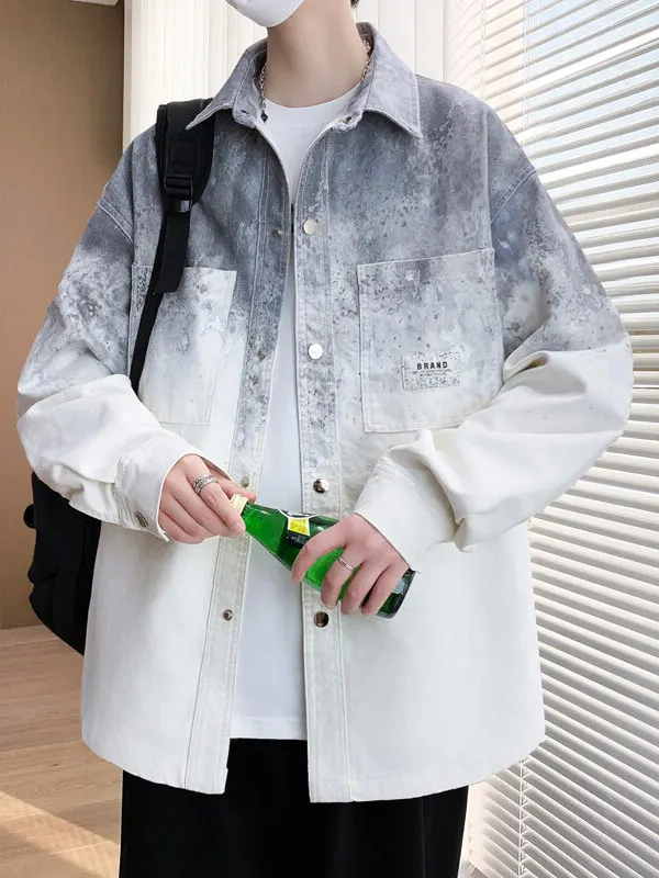 

Loose Long Sleeve Men's Shirt Boys Casual Style Polyester Fabric Anti-deformation Spring Autumn New Fashion Brand Dkmelissa