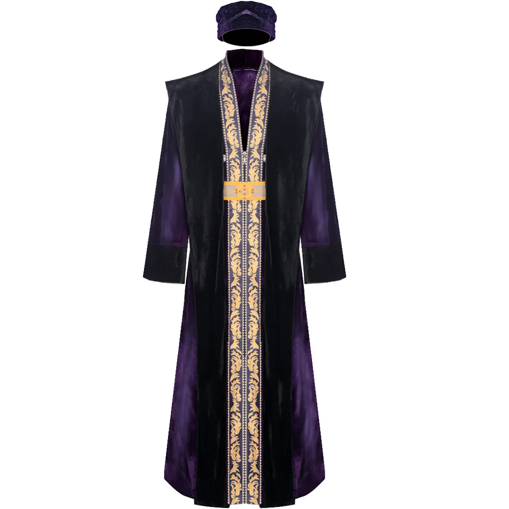 

2025 Fancy Dummbledore Cosplay Fantasia Costume Disguise for Adult Men Robe Hat Roleplay Outfit Halloween Carnival Party Clothes