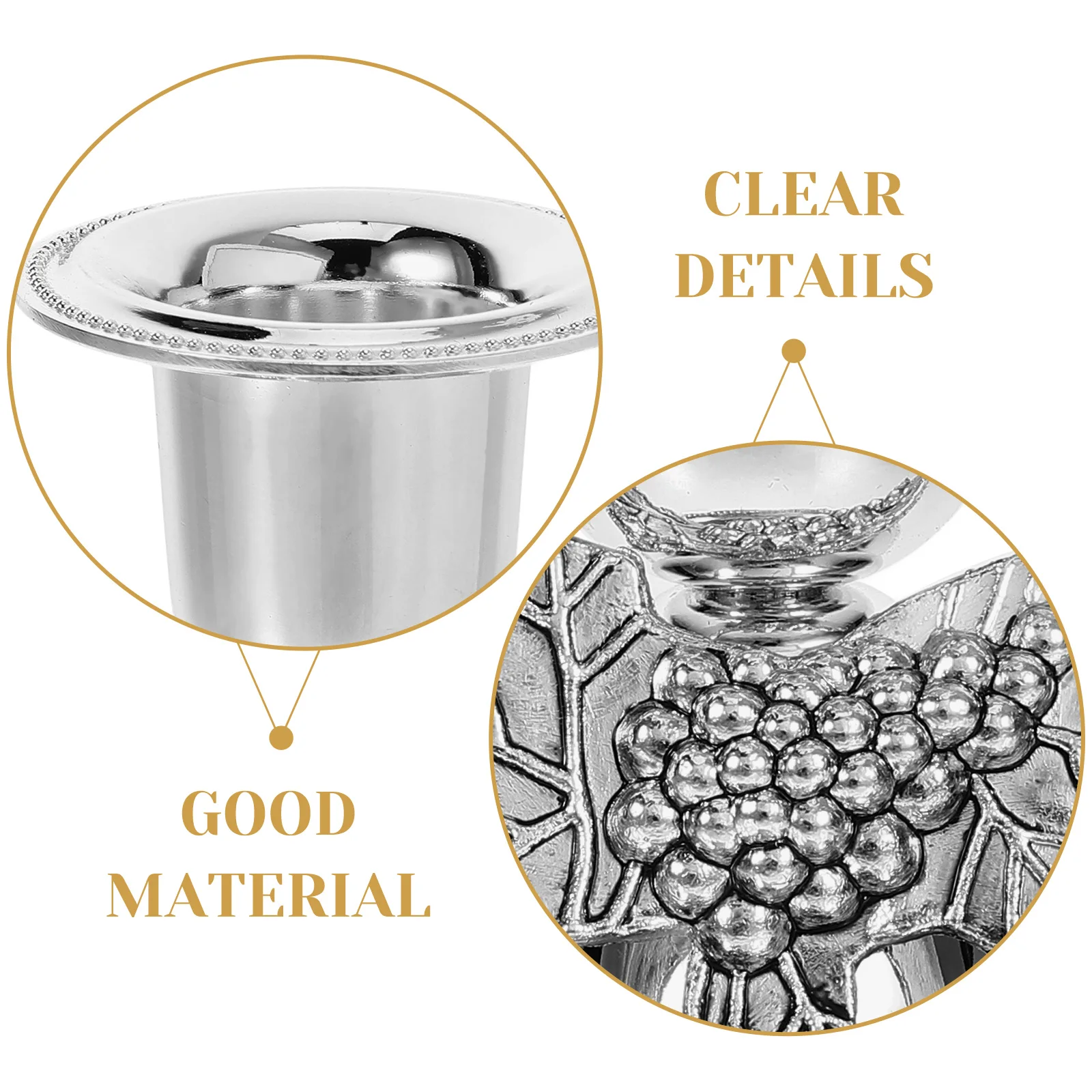 

2pcs Metal Holder Vintage Style Wear Resistant Decorative Stand for Banquet Party Hotel Shabbat Bulk Holders
