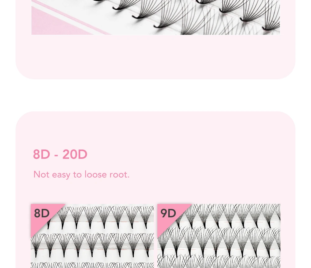 DIYDAY 320Fans vorgefertigte Volumenfächer 5D 6D 8D 10D Wimpernverlängerung dünne spitze Basis Promade russische Volumenfächer falsche Nerzwimpern – Detail 8