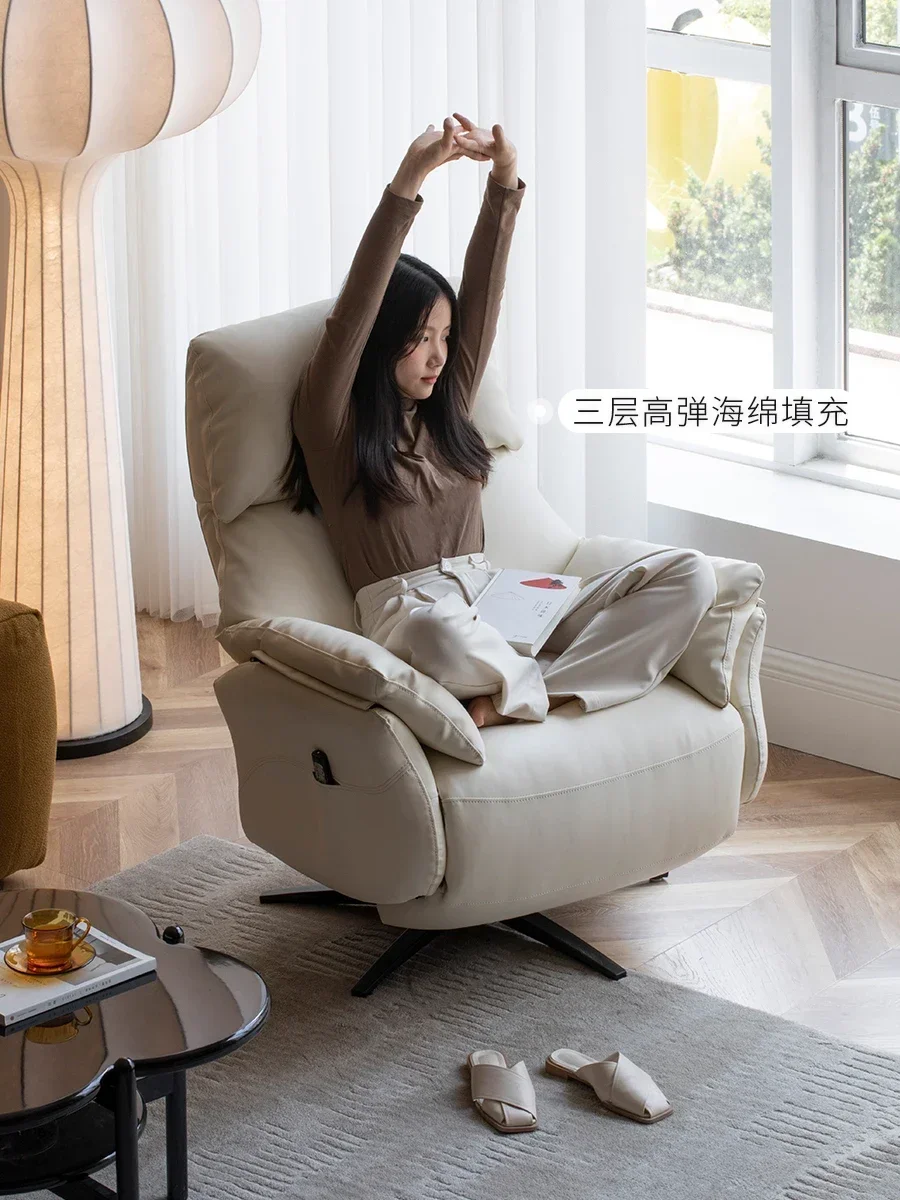 Light luxury sofa adjustable, sleepable, electric recliner can sit and lie down