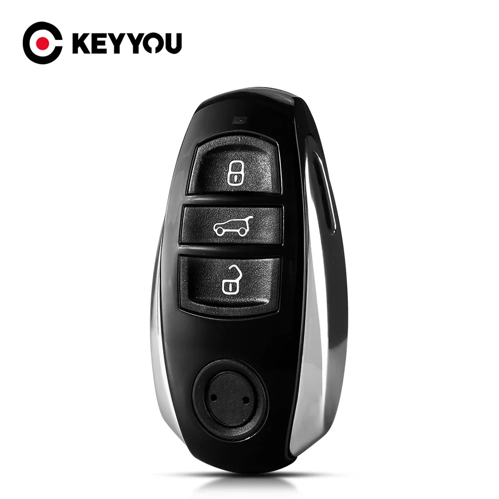 KEYYOU 1PCS NEW Car Key Shell For VW For Volkswagen Touareg 2010-2018 Smart Auto Key Case Fob Body Housing Replacement
