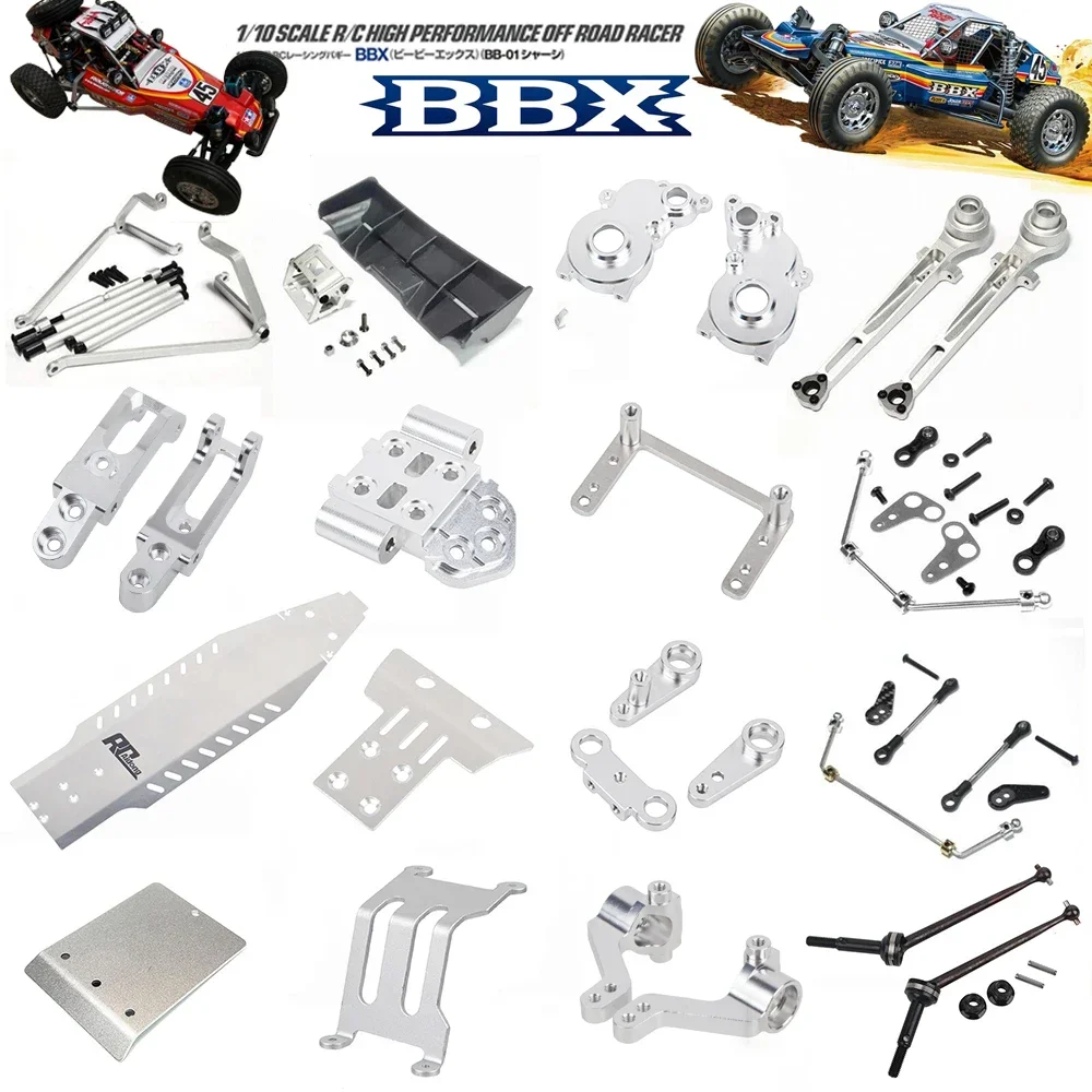 

Option Aluminum Upgrades Parts Uprights/Arms/Shocks/Bumper/Gearbox Case for Tamiya BBX BB-01 BB01 1/10 RC Off-Road Buggy Chassis