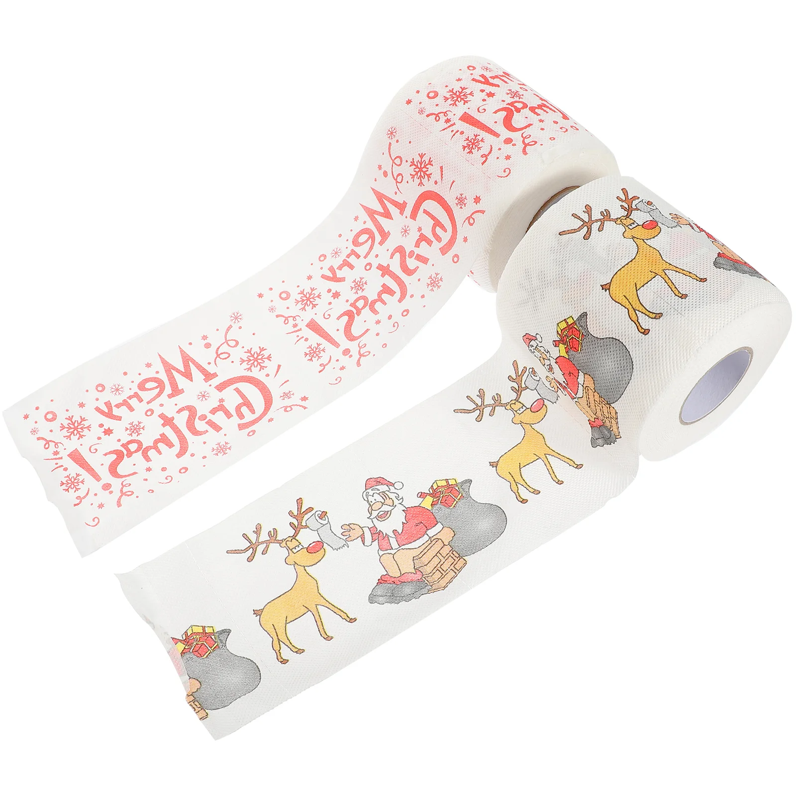 

2 Roll Xmas Tissue Napkin Prank Funny Secret Gifts Toilet Christmas Paper Letter