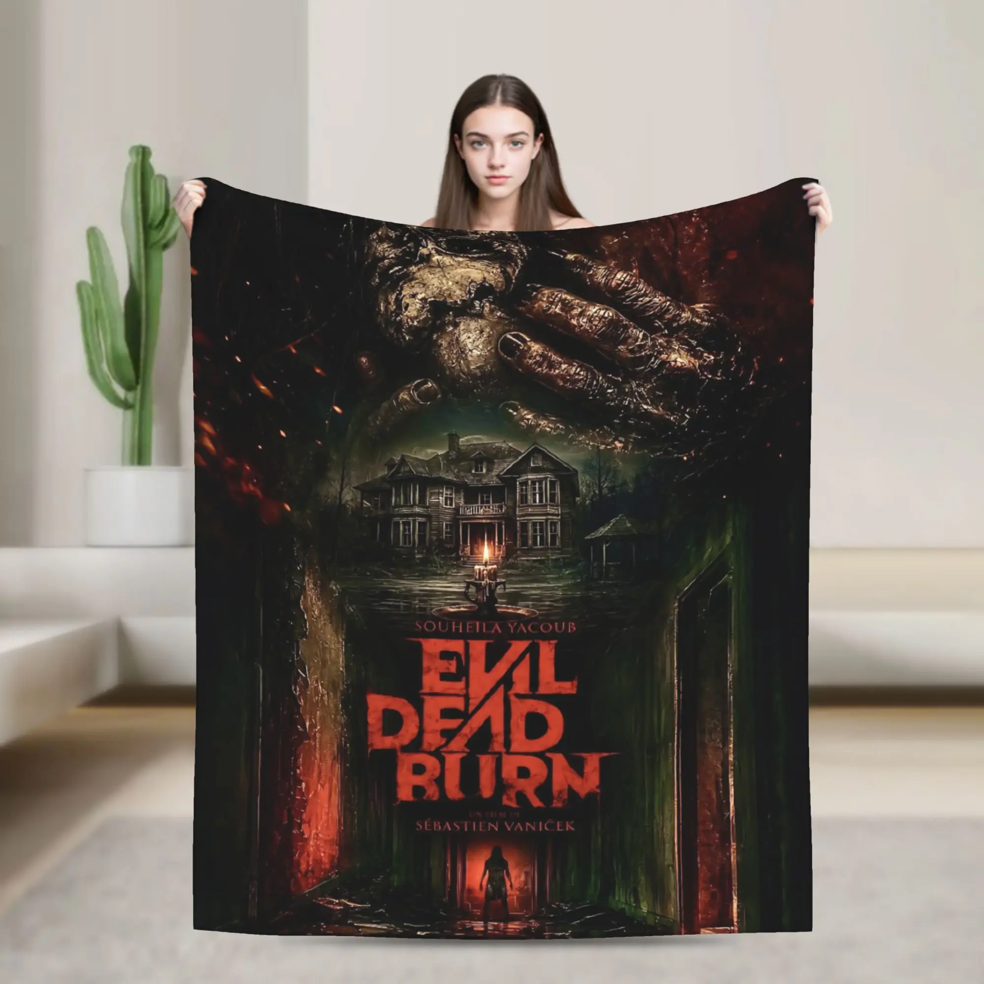 Evil Dead Burn Blanket Multi-size Cozy and Lightweight  Throw Blankets for Couch Sofa and Bed