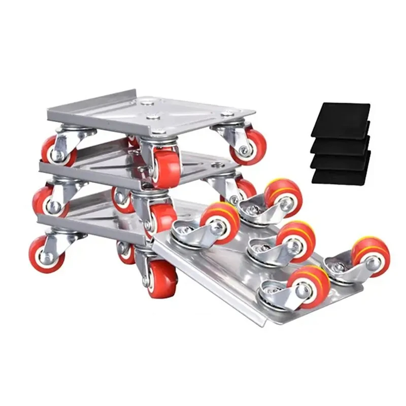 Heavy Furniture Mover 5-Wheel Furniture Dollies With Locking Wheels Load Lifter Moving Tool Set With Anti-Skid Pad Home