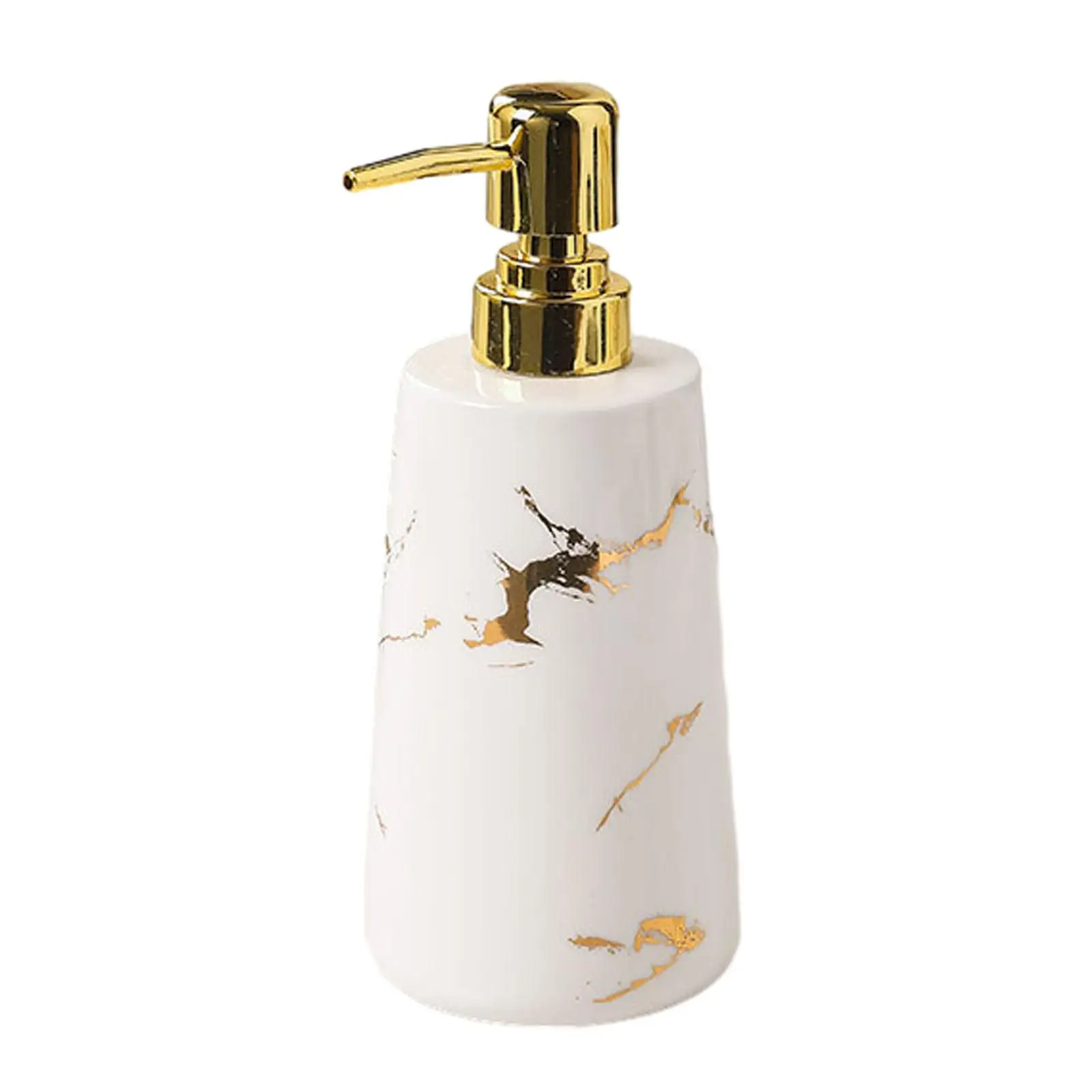 Ceramic Soap Dispenser Stylish Marble Pattern 500ml/17oz Refillable Body Wash Dispenser for Countertop Bathroom Kitchen Hotel