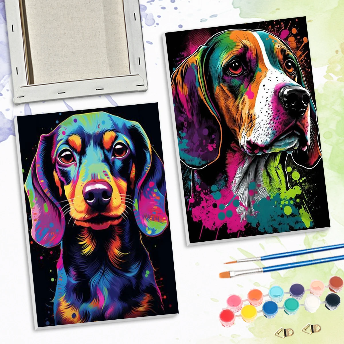 

SDOYUNO Paint By Numbers For Beginner Animals Dog oil paint Paintings On Number 20x30cm ready Frame Picture Drawing Wall Decor