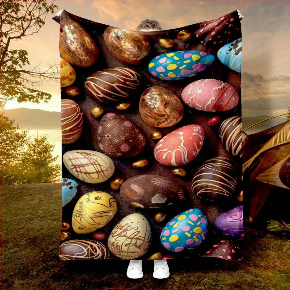 Easter Bunny Bliss Blanket Cozy Flannel Throw for Spring Celebrations AllSeason Comfort Festive Joy Gift