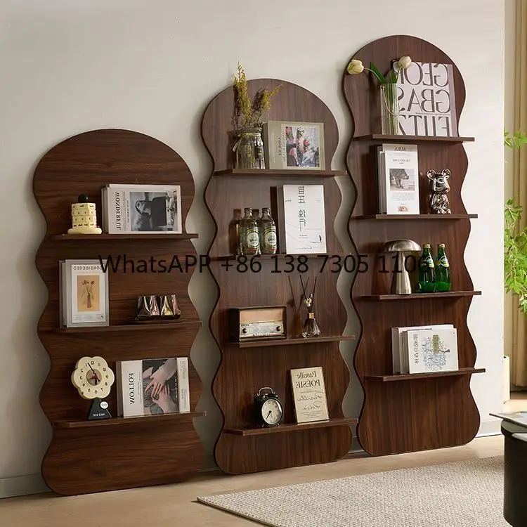 

Nordic ins style book magazine second-hand storage against the wall display floor-to-ceiling bookshelf newspaper shelf