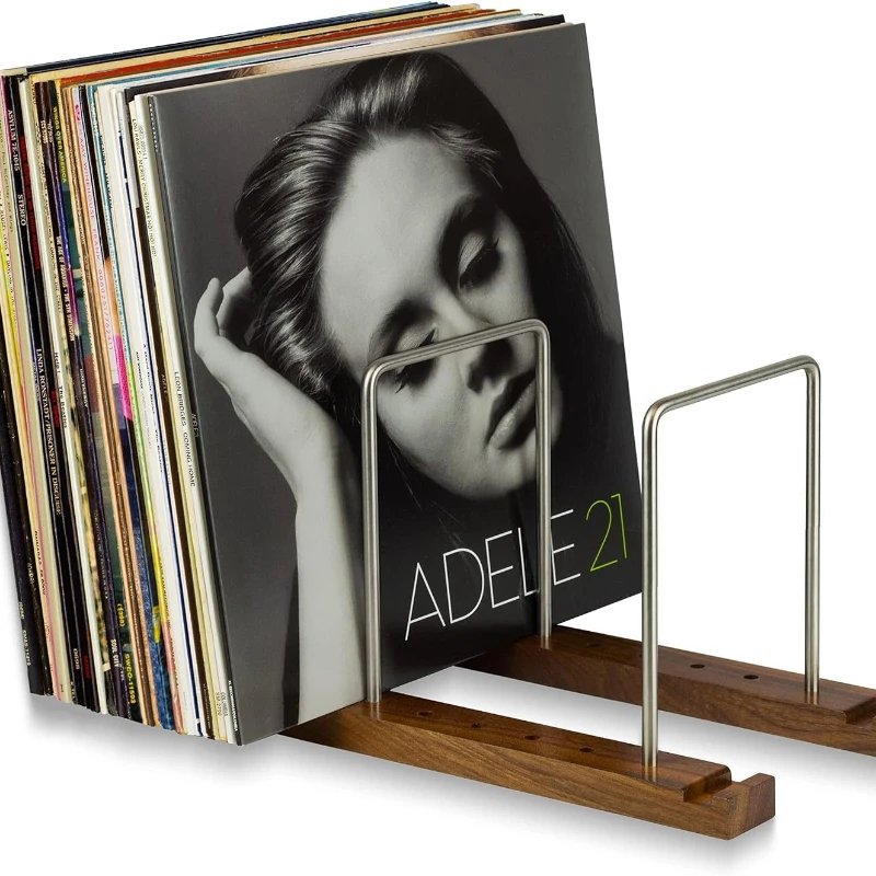 

Retro Wooden Vinyl Record Rack Cd Display Rack Old Record Storage Holder