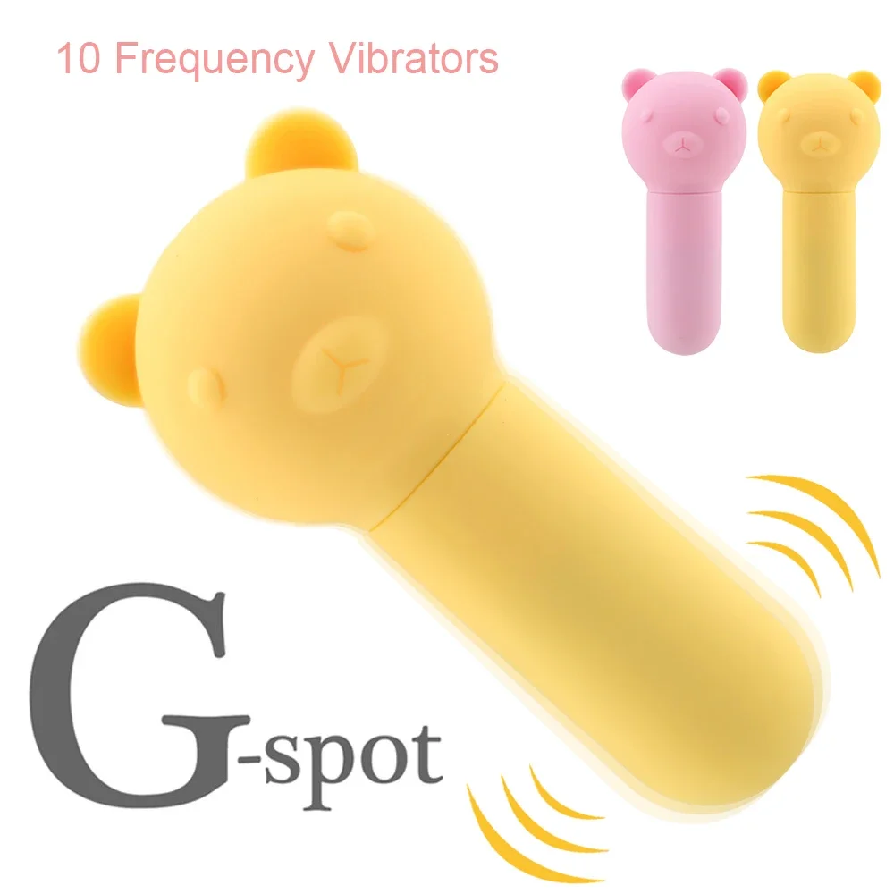 

10 Frequency G-spot Mini Bullet Vibrating Egg Vibrators Clitoris Stimulator Massager Little Bear Vibrator Sex Toys for Women