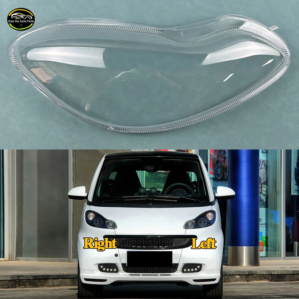 

For Mercedes-Benz Smart Fortwo W451 W451 2009 to 2015 Front Headlight Shell Headlamp Transparent Lampshade Cover Lens Plexiglass