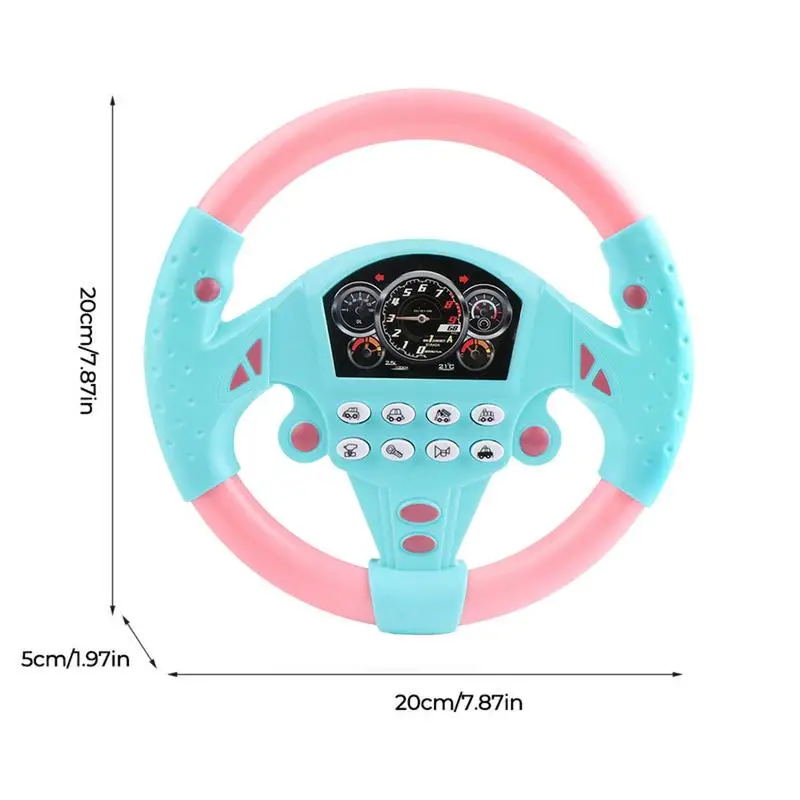 Volante interactivo simulado con luz y sonido, juguetes educativos portátiles, juguete de aprendizaje