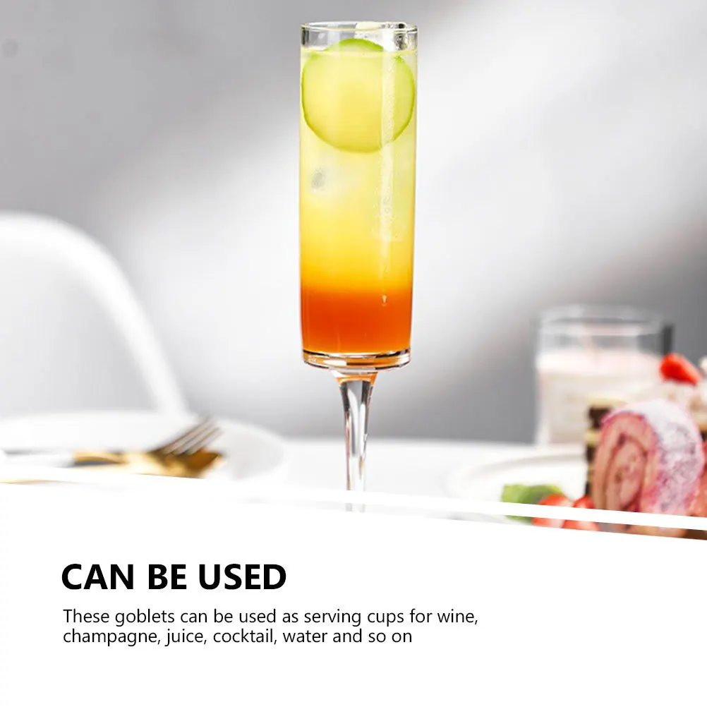 

4pcs Glasses Clear Wine Goblets 165Ml Transparent Party Drinkware For Wine Cocktail Juice Bar Restaurant Use