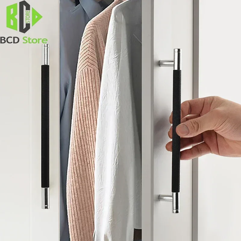 BCD 300mm Length Kitchen Cabinet Wardrobe Door Knurled Handles Drawer Dual Color American Style Pulls Handles For Furniture