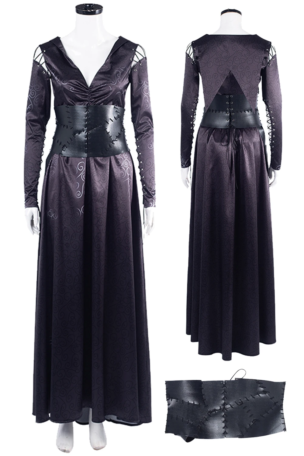 Bellatrix Cosplay Lestrange Fantasia Magic Movie Witch Bella Costume Disguise Adult Women Fantasy Halloween Carnival Party Cloth