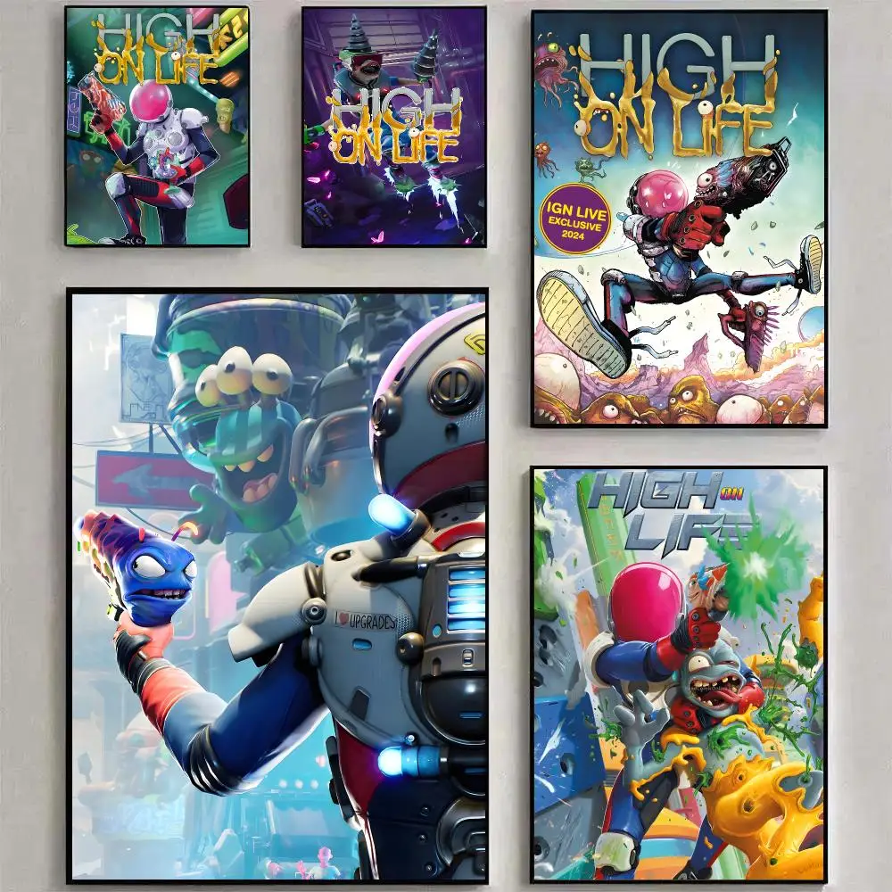 High On L-Life Game Poster Room Decoration, Home Wall Art Printing, Waterproof Bedroom Poster, Gift