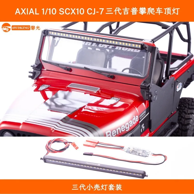 1:10 LED Single Row Roof Light Bar Upgrade Parts for AXIAL SCX10 III SCX10 IV Jeep CJ-7 RC Crawler/Roof Light Bar