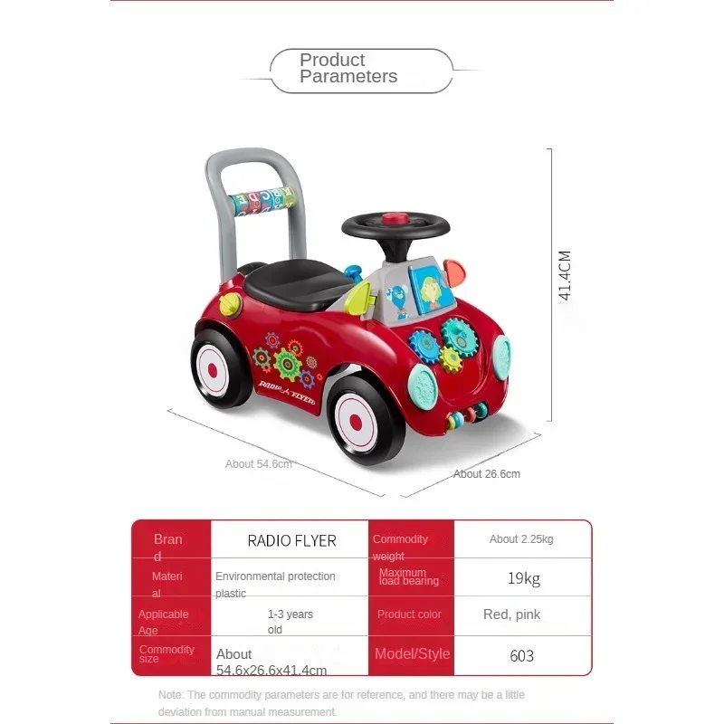 Radioflyer carrello scorrevole per neonati e bambini girello multifunzionale che impara a camminare Puzzle Toy