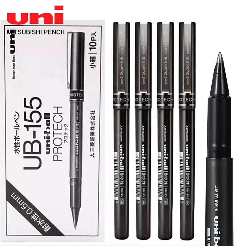 Japan Uni Gel Pen UB-155 Rechte Vloeibare Roller Balpen 0.5Mm Gladde Waterdichte Sneldrogende Kantooraccessoires Briefpapier