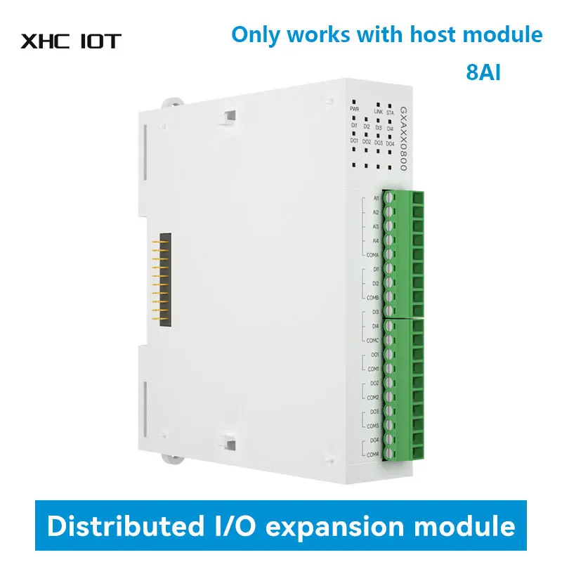 

8AI Analog Switch Acquisition RJ45 RS485 Distributed Remote IO Expansion Module Modbus PNP NPN Rapid Debugging XHCIOT GXAXX0800