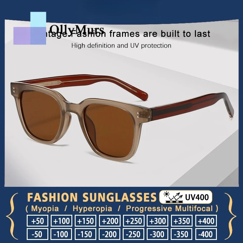 

Солнцезащитные очки OLLYMURS в ретро-стиле с квадратной оправой, модные очки для чтения для мужчин и женщин, премиум-защита от УФ-излучения, очки для вождения и коррекции близорукости