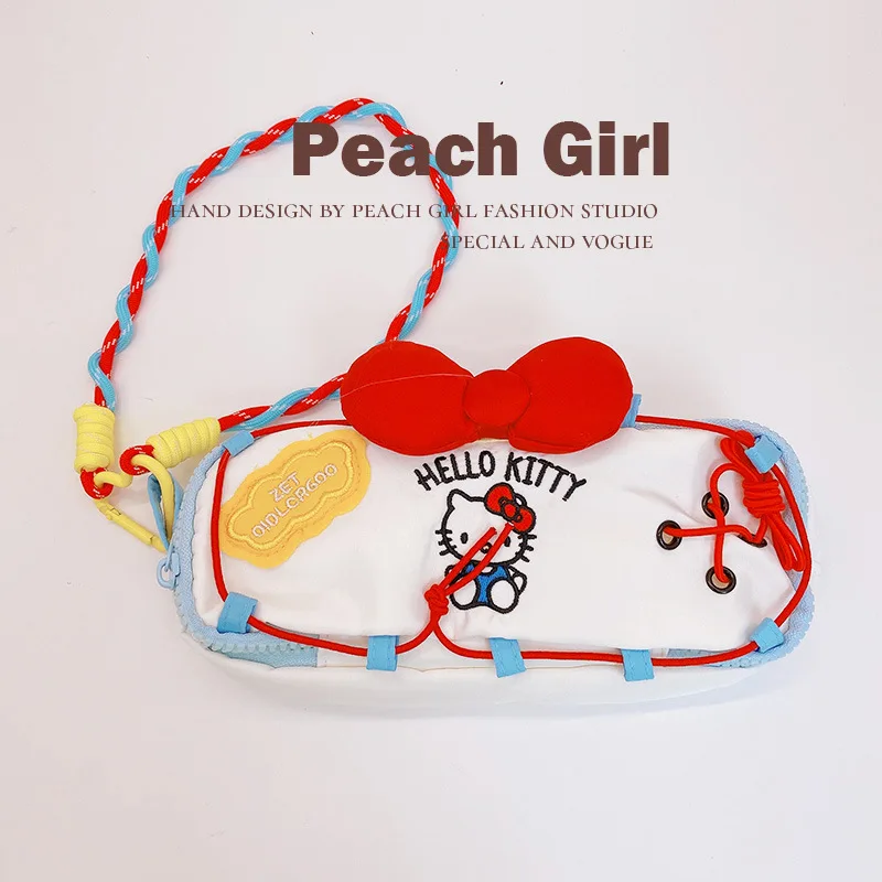 

Hello Kitty Pocket Drawstring Girl Makeup Storage Bag Fashion Cartoon Cat Travel Toilet Portable Bag Women Accessories Wholesale
