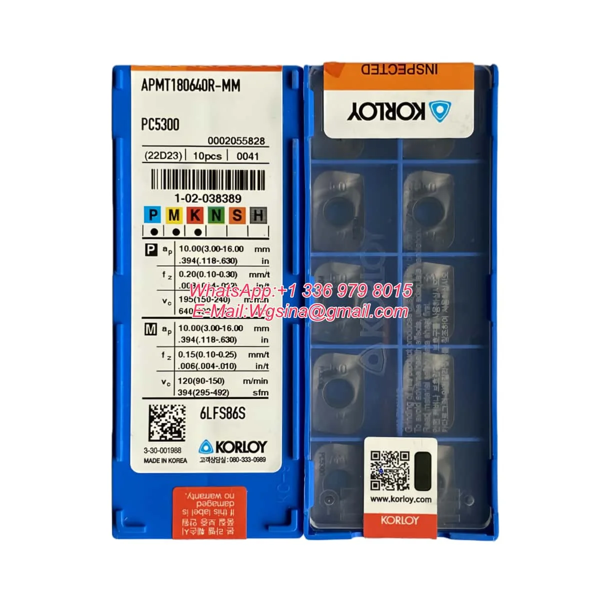 KORLY Original APMT APMT11T312PDSR-MM NC5330 Milling Insert 10pcs