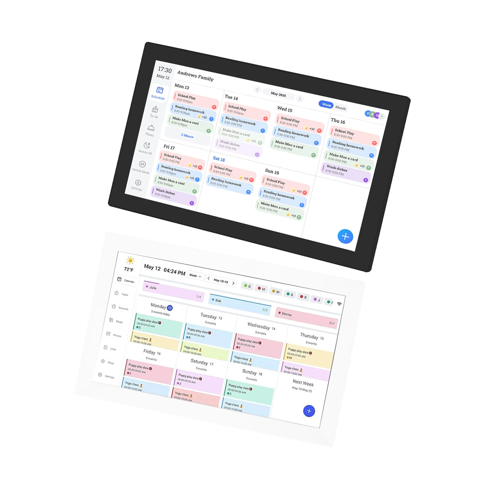 Digital Calendar Planner Chore Chart 15.6-inch 1080P Full HD  Interactive Wall Desk Mount for Seamless Scheduling Smart Family